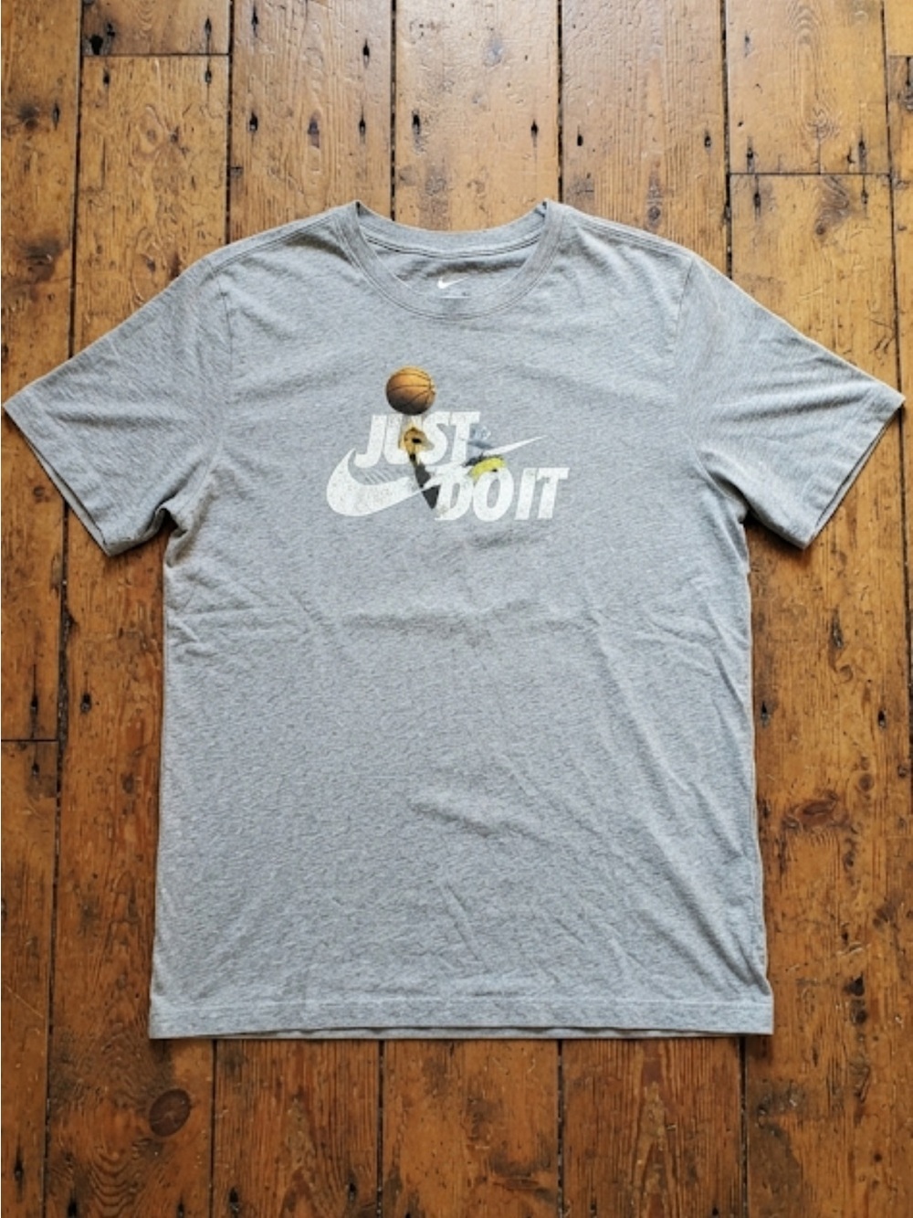 Nike Men's Heather Gray 'Just Do It' Tee